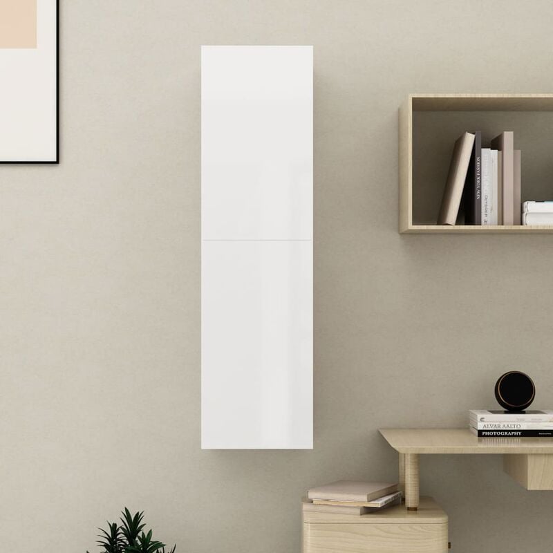 

Mueble para TV de aglomerado blanco brillante 30,5x30x110 cm - Blanco - Youthup