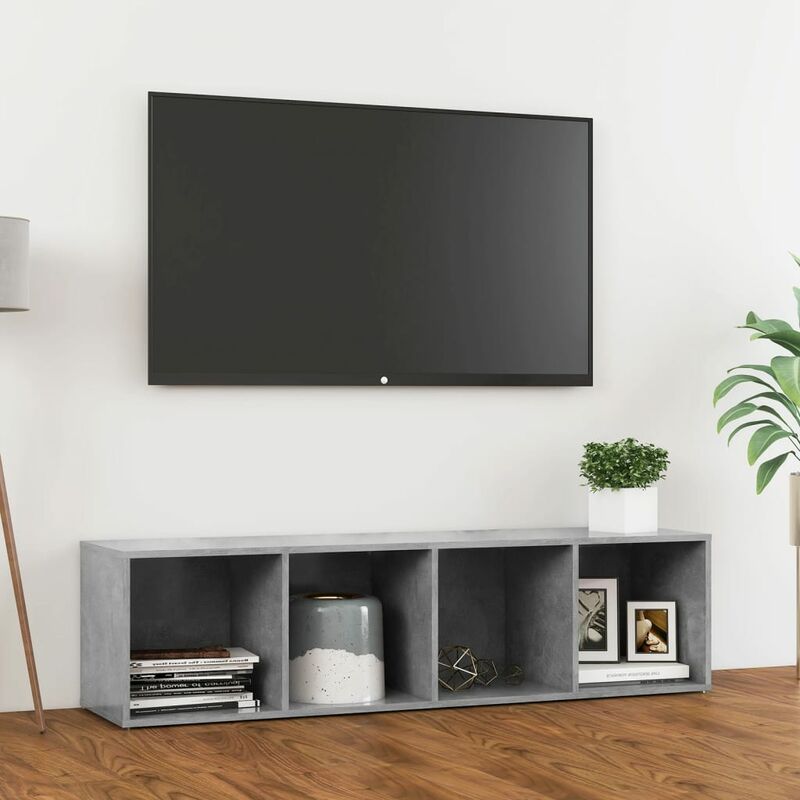 

Mueble para TV de aglomerado gris hormigón 107x35x37 cm - Gris - Youthup