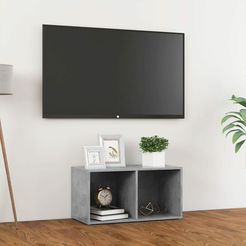 

YOUTHUP Mueble para TV de aglomerado gris hormigón 72x35x36,5 cm - Gris