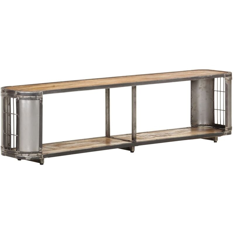 

YOUTHUP Mueble para TV de madera maciza de mango 150x30x40 cm - Marrón