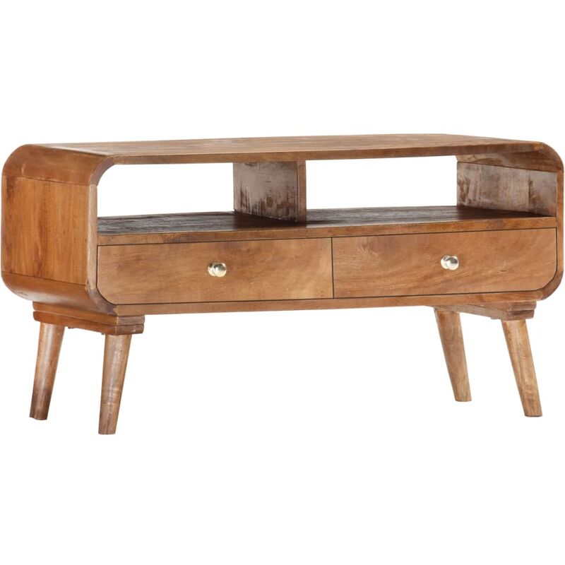 

Mueble para TV de madera maciza de mango 90x35x47 cm - Marrón - Youthup