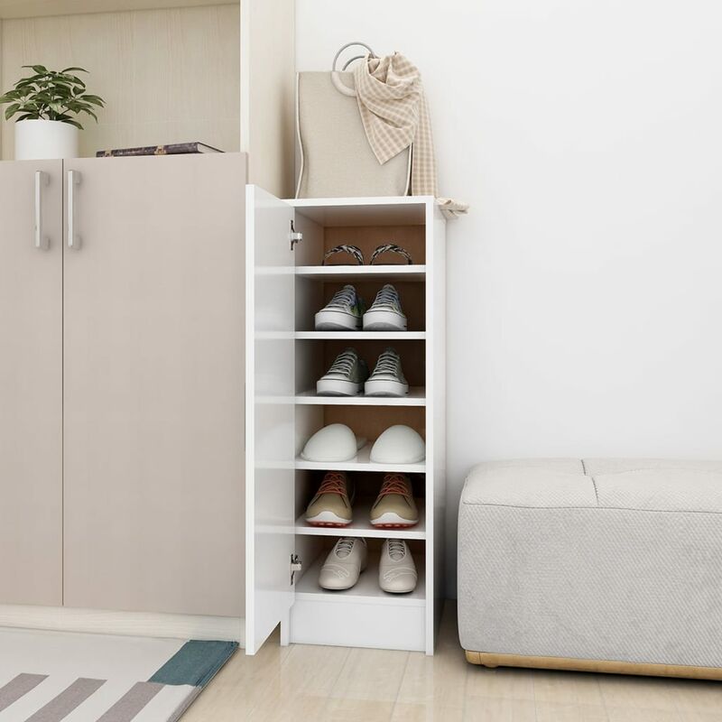 

Mueble zapatero de aglomerado blanco 32x35x92 cm - Blanco - Youthup