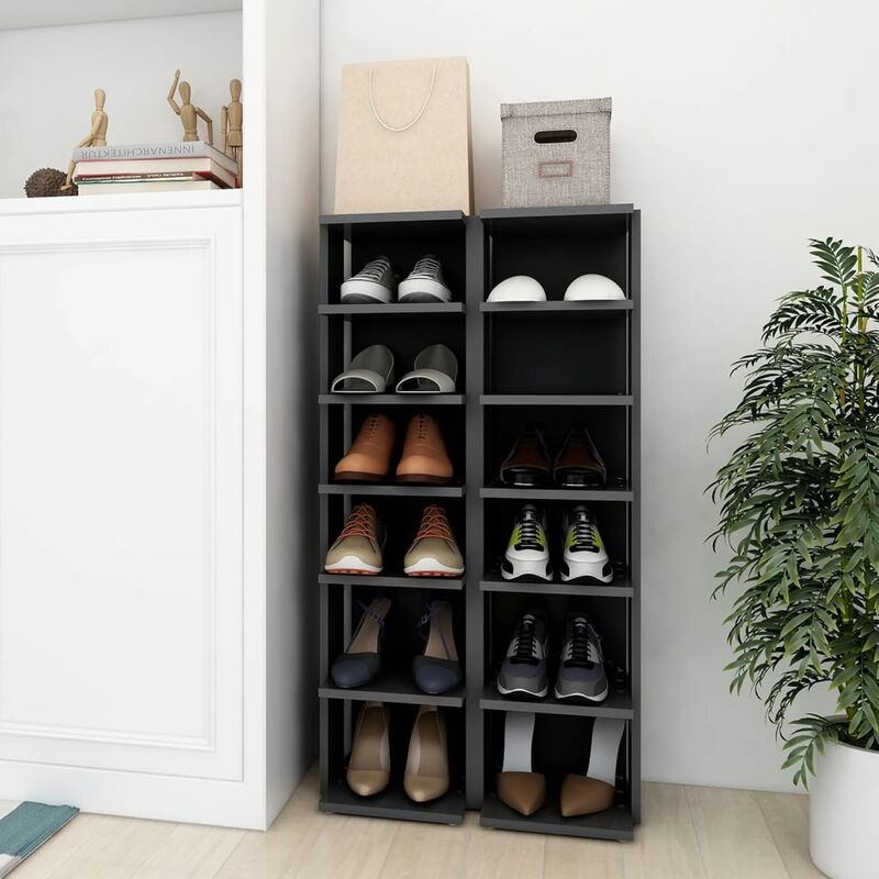 

Muebles zapateros 2 uds gris 25x27x102 cm - Gris - Youthup