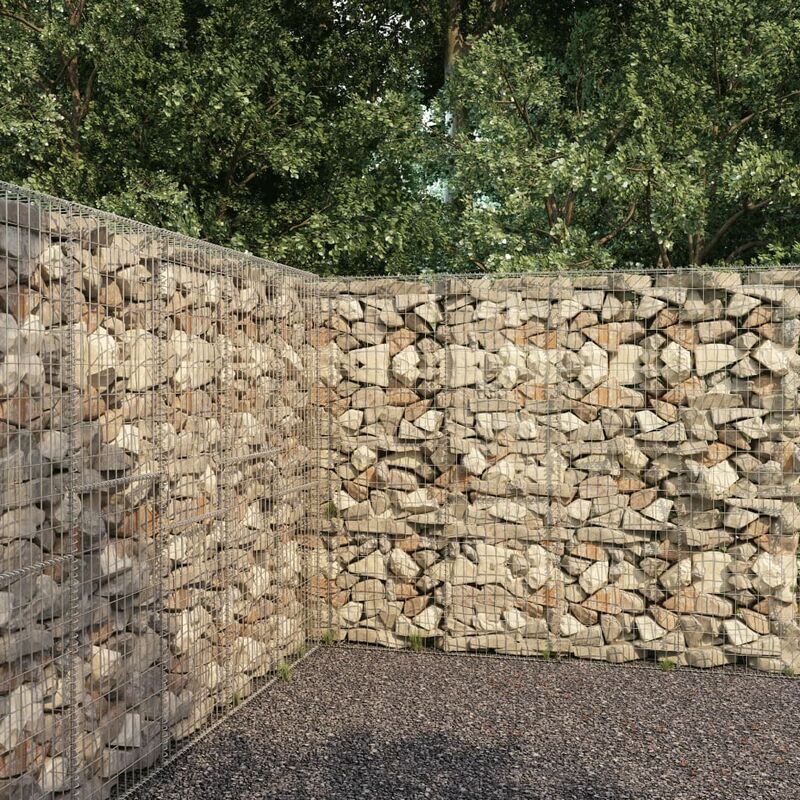 

Muro de gaviones con cubierta acero galvanizado 300x50x200 cm - Plateado - Youthup