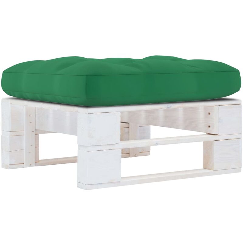

YOUTHUP Otomana de palets de jardín blanco madera de pino impregnada - Blanco