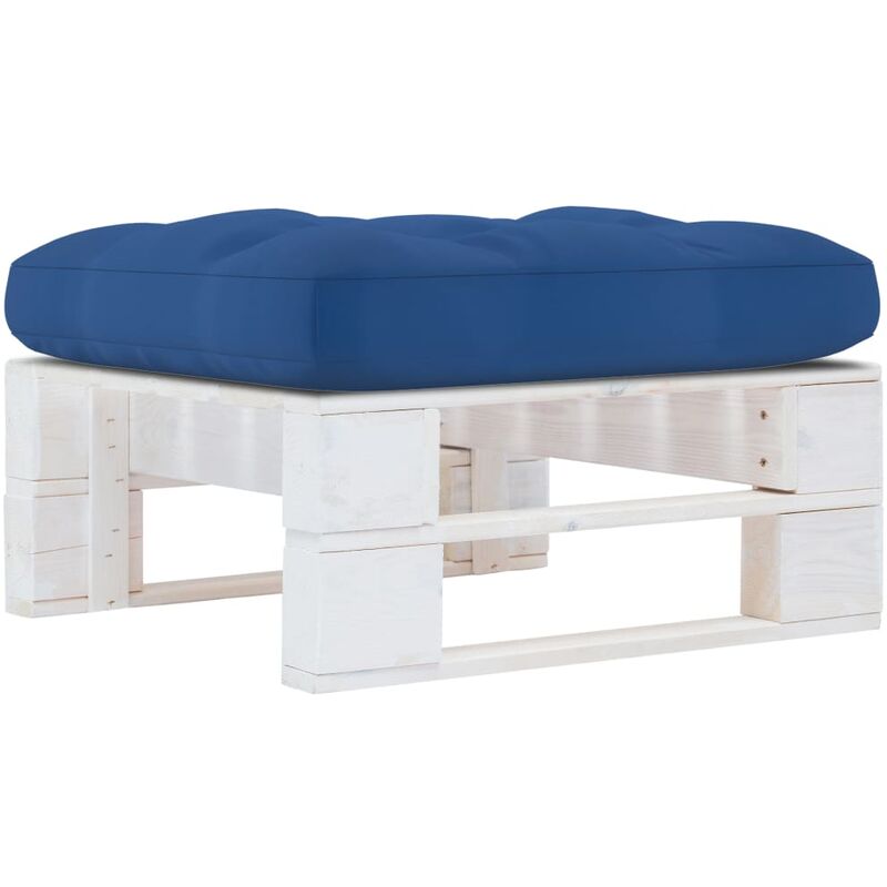 

YOUTHUP Otomana de palets de jardín blanco madera de pino impregnada - Blanco