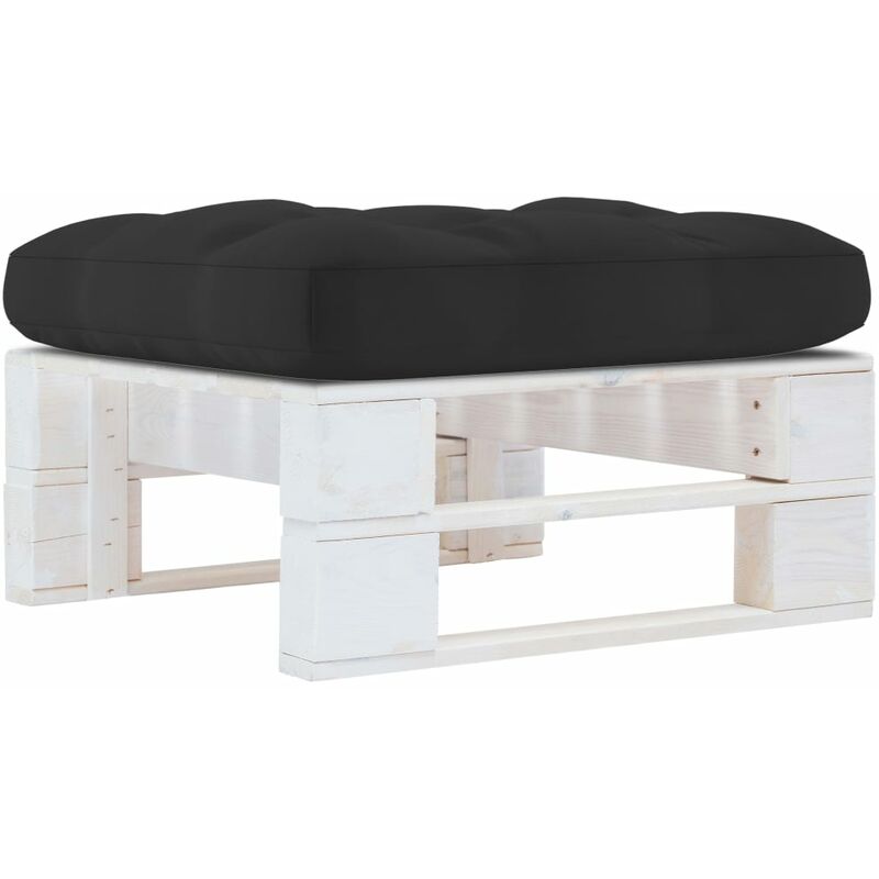

YOUTHUP Otomana de palets de jardín blanco madera de pino impregnada - Blanco