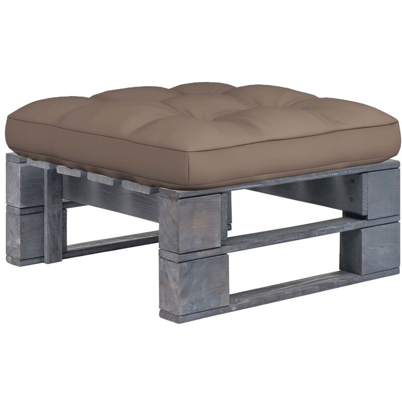 

YOUTHUP Otomana de palets de jardín gris madera de pino impregnada - Gris