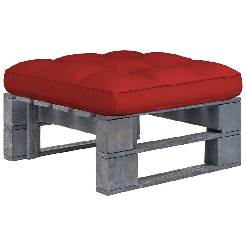 

YOUTHUP Otomana de palets de jardín gris madera de pino impregnada - Gris