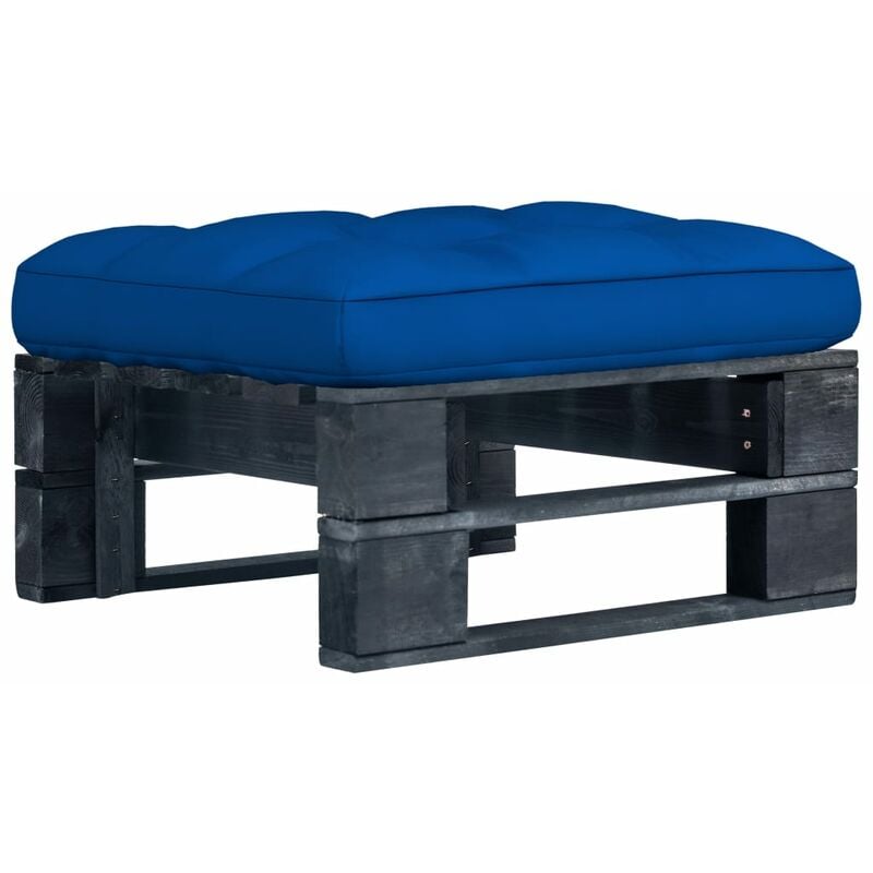 

YOUTHUP Otomana de palets de jardín negro madera de pino impregnada - Negro