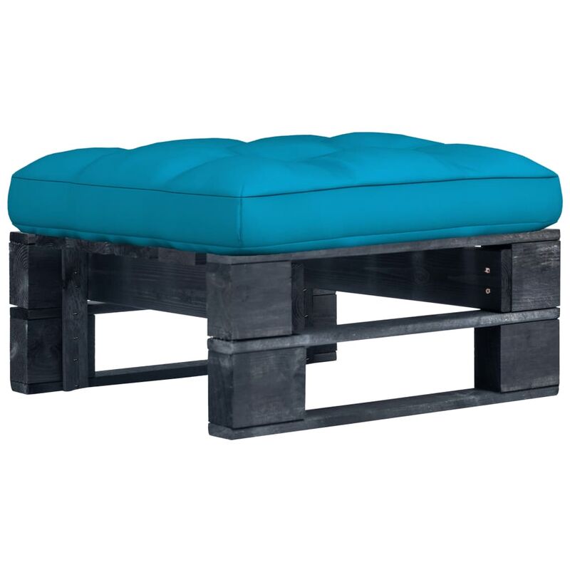 

YOUTHUP Otomana de palets de jardín negro madera de pino impregnada - Negro