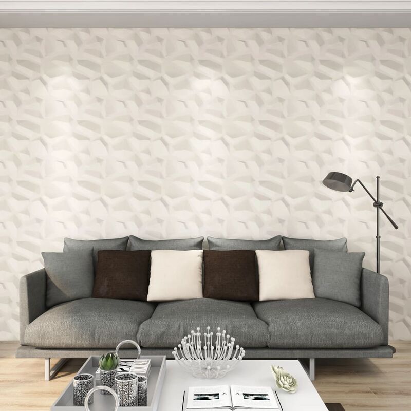 

YOUTHUP Paneles de pared 3D 12 unidades 0,5x0,5 m 3m² - Blanco
