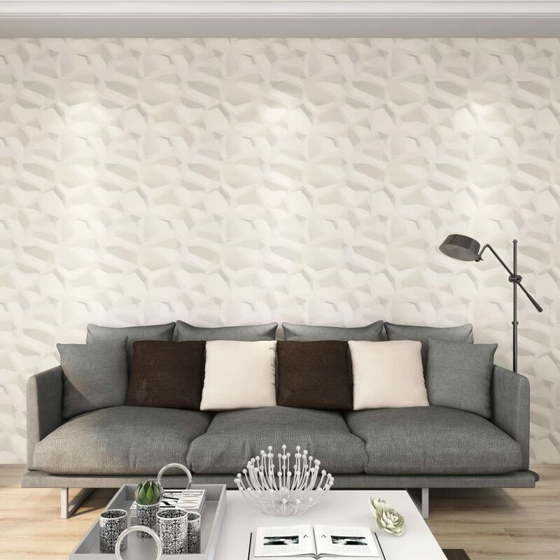 

YOUTHUP Paneles de pared 3D 24 unidades 0,5x0,5 m 6 m² - Blanco