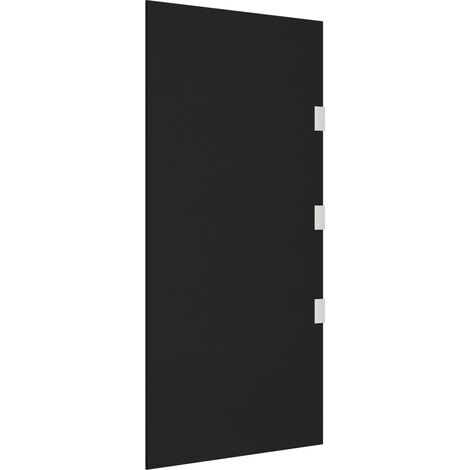 YOUTHUP Panneau latéral d'auvent de porte Noir 50x100 cm Verre trempé - Noir