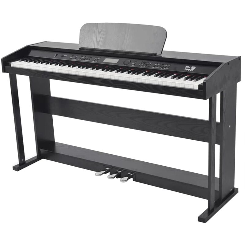 

Piano digital de 88 teclas con pedales negro tabla melamina - Youthup