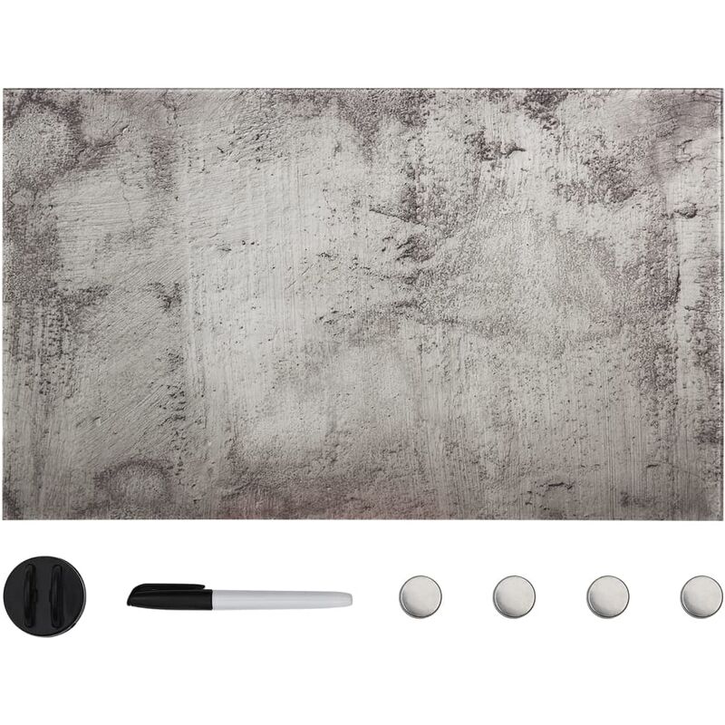 

YOUTHUP Pizarra magnética de pared vidrio 100x60 cm - Gris