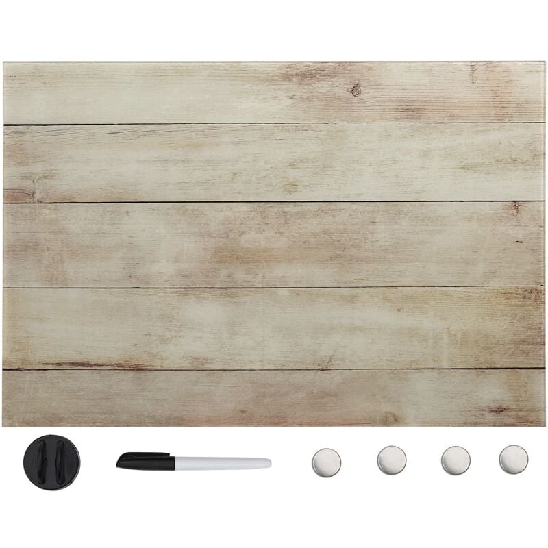 

Pizarra magnética de pared vidrio 60x40 cm - Marrón - Youthup