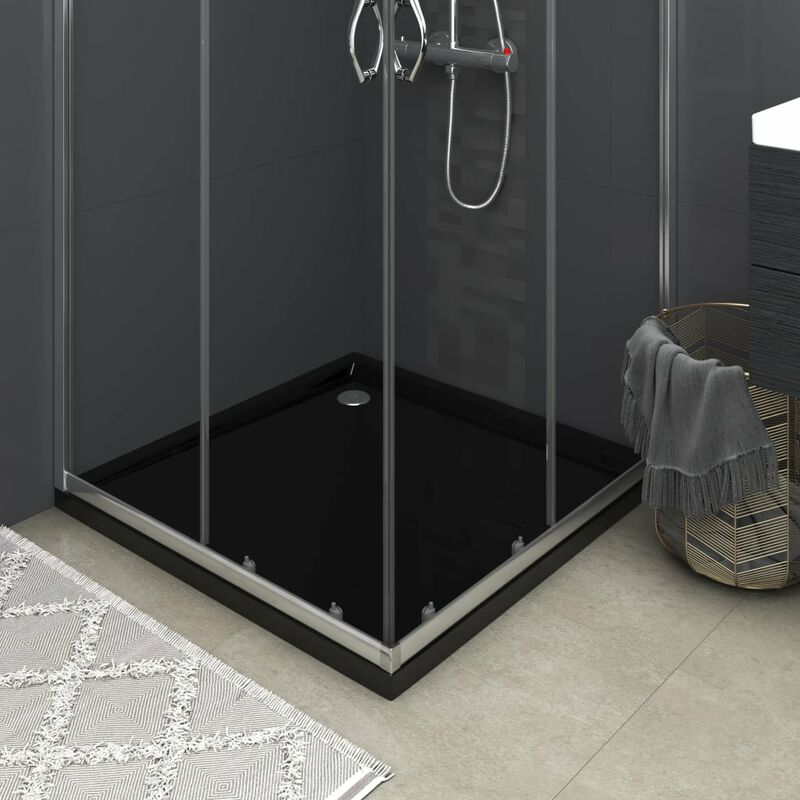 

Plato de ducha cuadrado de ABS negro 90x90 cm - Negro - Youthup