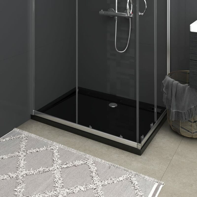 

Plato de ducha rectangular ABS negro 70x100 cm - Negro - Youthup