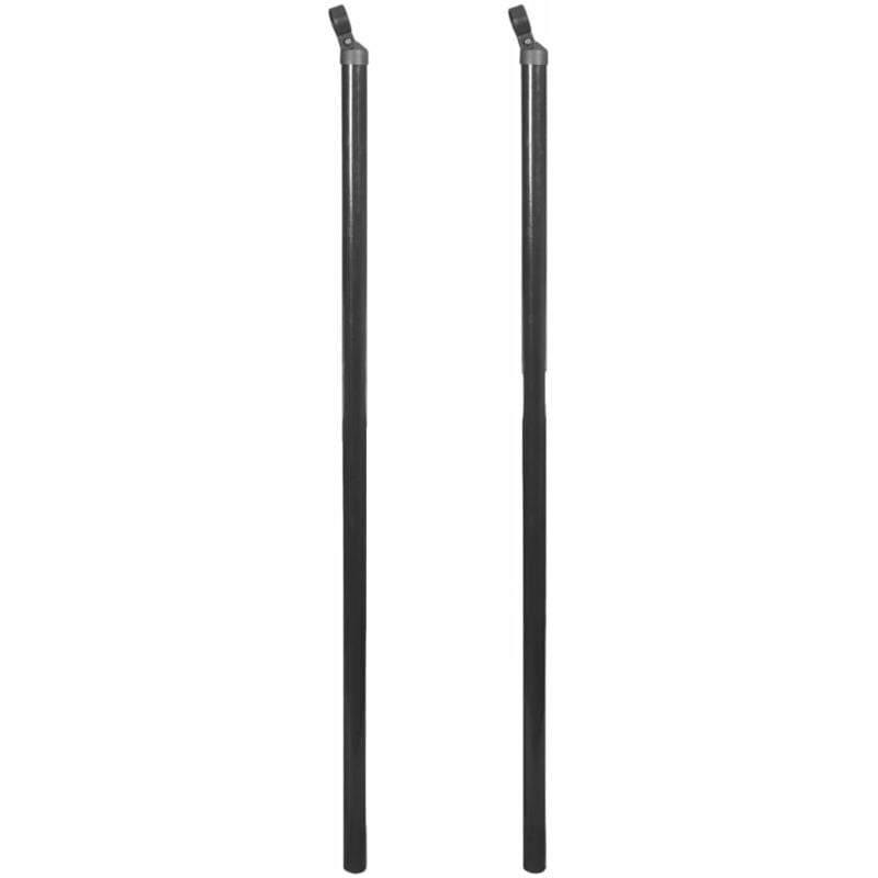 

Poste puntal de refuerzo para alambrada 2 unidades gris 170 cm - Gris - Youthup