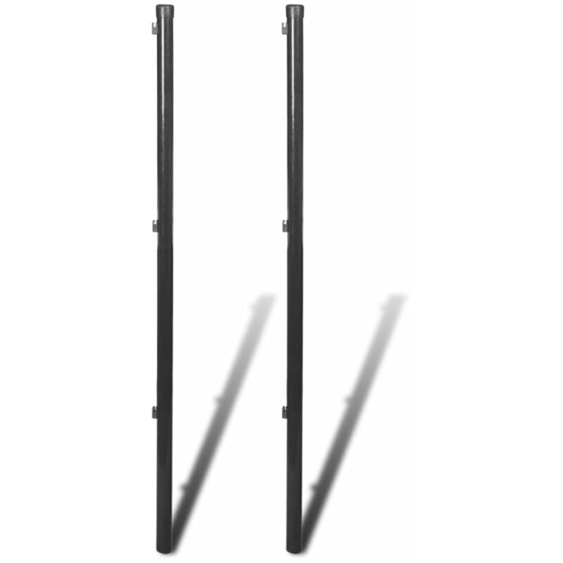 

Postes para valla de tela metálica 2 unidades gris 170 cm - Gris - Youthup