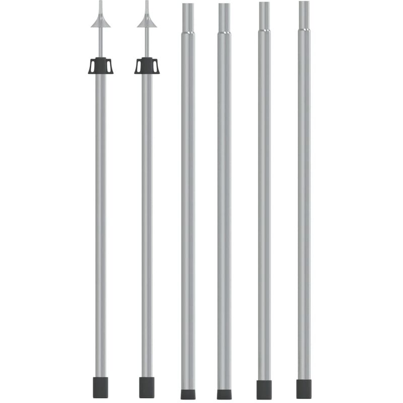 

Postes telescópicos de toldo 2 uds acero galvanizado 102-260 cm - Plateado - Youthup