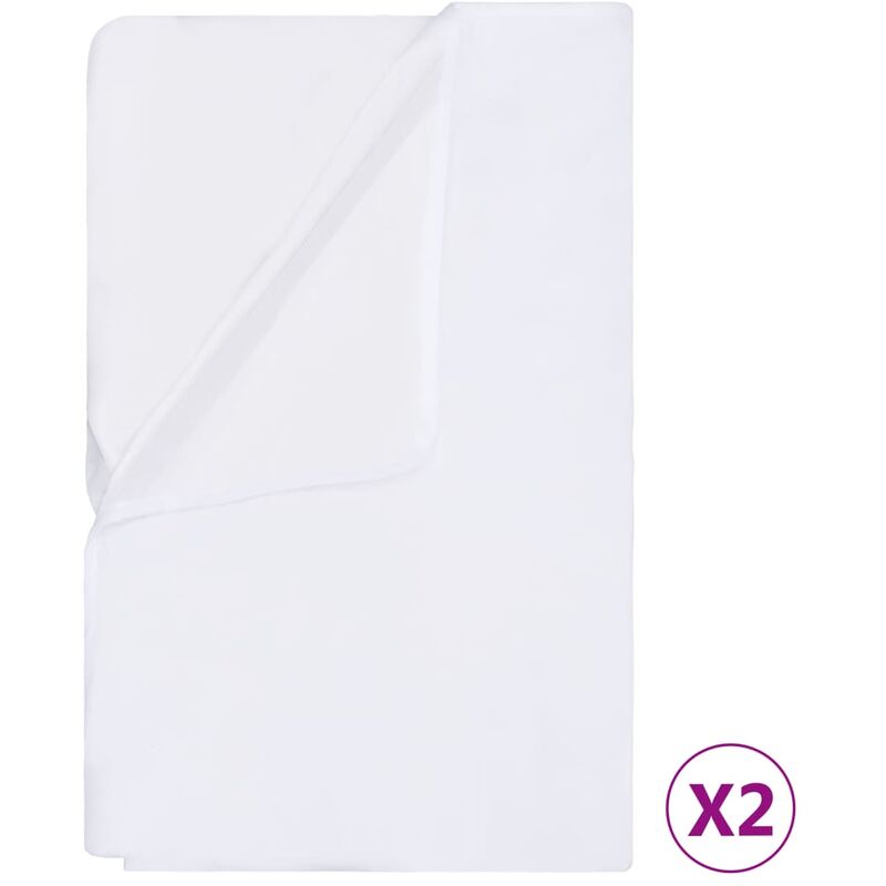 

Protector de colchón impermeable 2 uds algodón blanco 140x200cm - Blanco - Youthup
