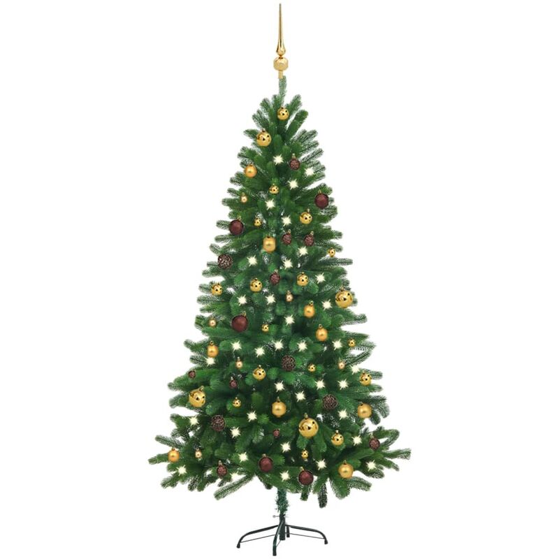 

Árbol de Navidad artificial con LED y bola verde 180 cm - Youthup