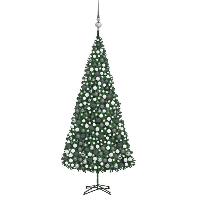 

Árbol de Navidad artificial con LED y bolas verde 500 cm - Youthup