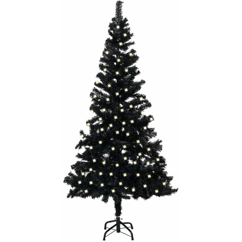 

Árbol de Navidad artificial con LED y soporte negro PVC 240 cm - Youthup