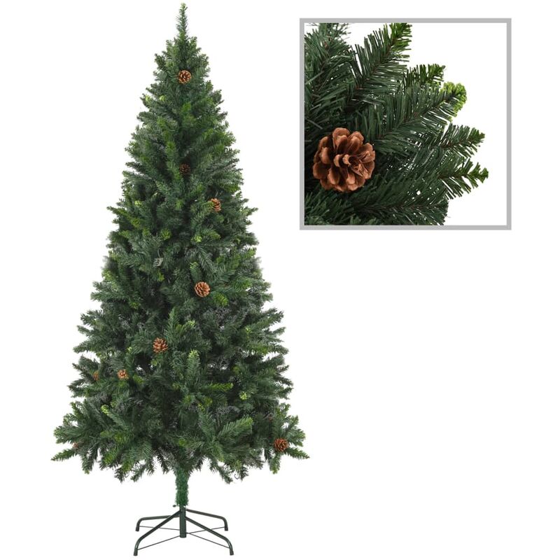 

Árbol de Navidad artificial con piñas verde 180 cm - Verde - Youthup
