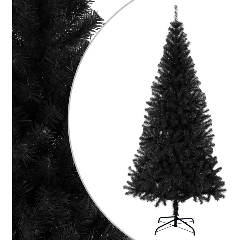 

Árbol de Navidad artificial con soporte negro PVC 240 cm - Negro - Youthup