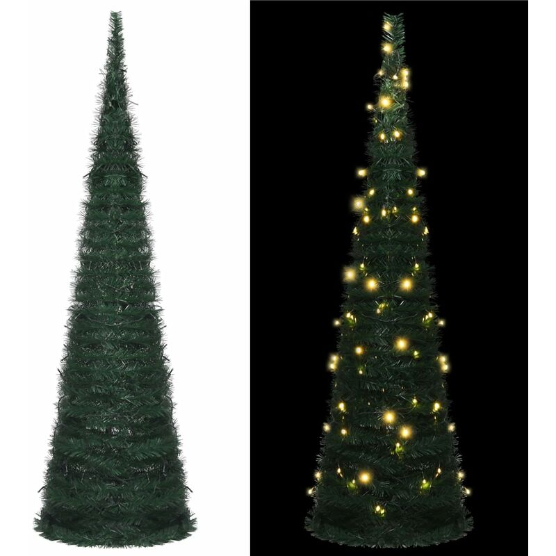 

Árbol de Navidad artificial emergente tira LED verde 150cm - Verde - Youthup