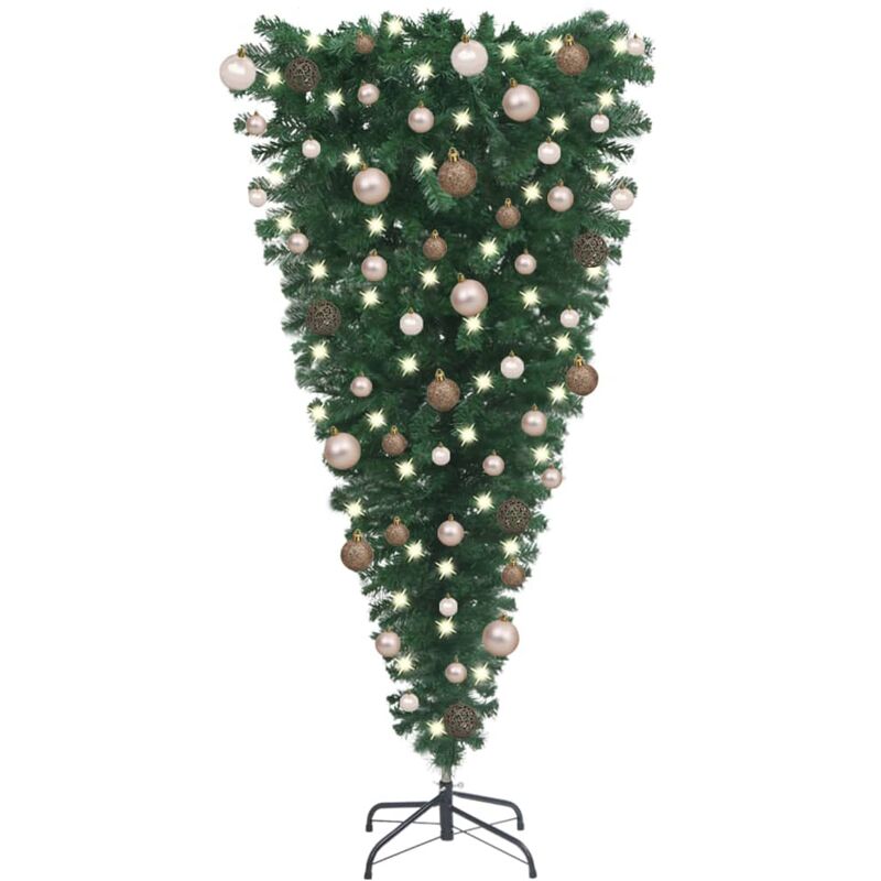 

Árbol de Navidad artificial invertido con LED y bolas 120 cm - Youthup