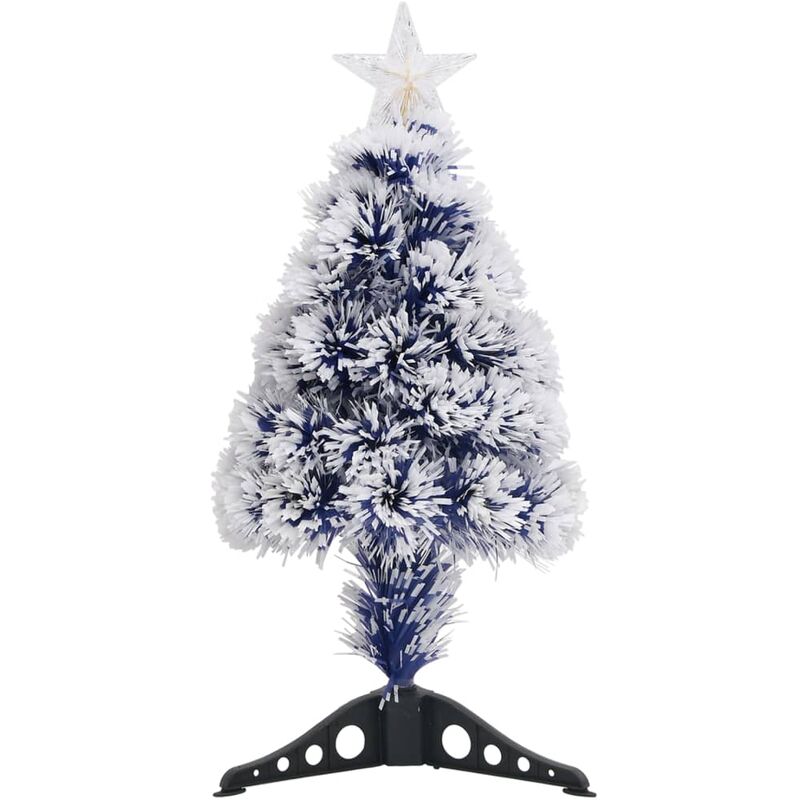 

Árbol de Navidad artificial LED fibra óptica blanco azul 64 cm - Youthup