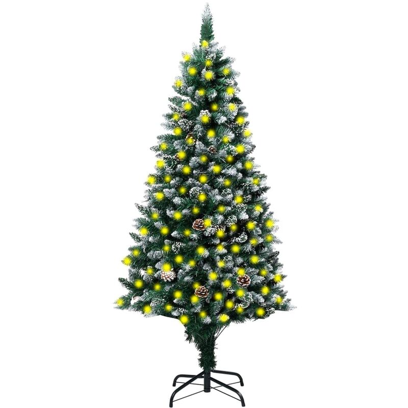 

Árbol de Navidad artificial LED y piñas y nieve blanca 240 cm - Youthup