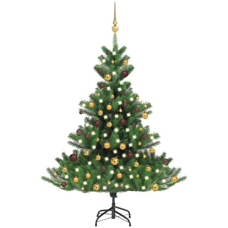 

Árbol de Navidad artificial Nordmann Fir LED bolas verde 120 cm - Youthup