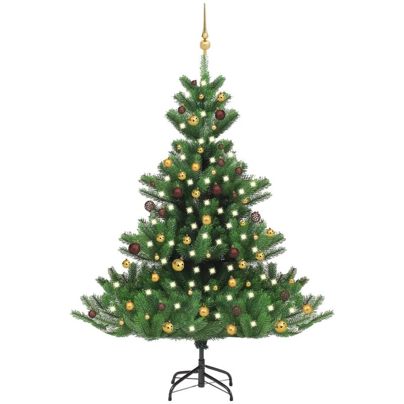 

Árbol de Navidad artificial Nordmann Fir LED bolas verde 180 cm - Youthup