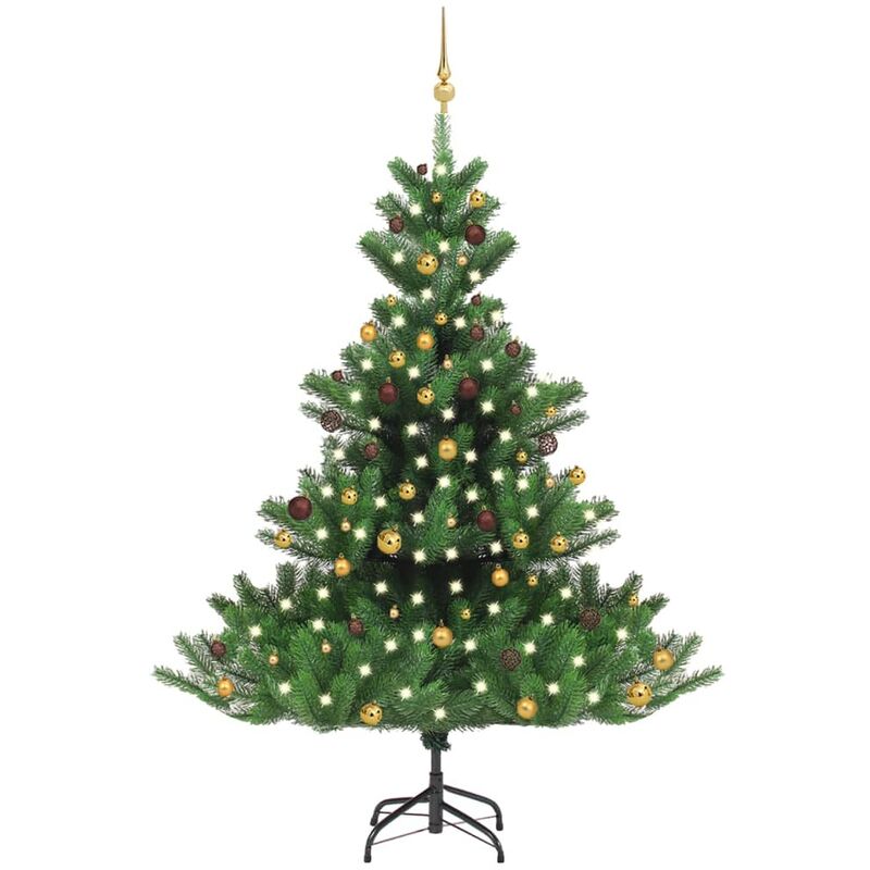 

Árbol de Navidad artificial Nordmann Fir LED bolas verde 210 cm - Youthup