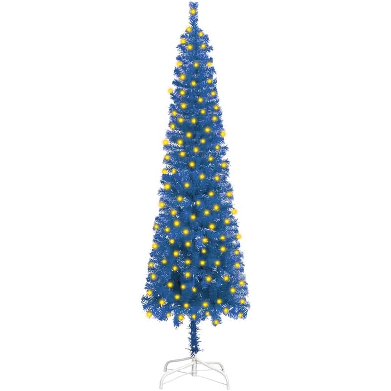 

YOUTHUP Árbol de Navidad estrecho con LED 180 cm azul