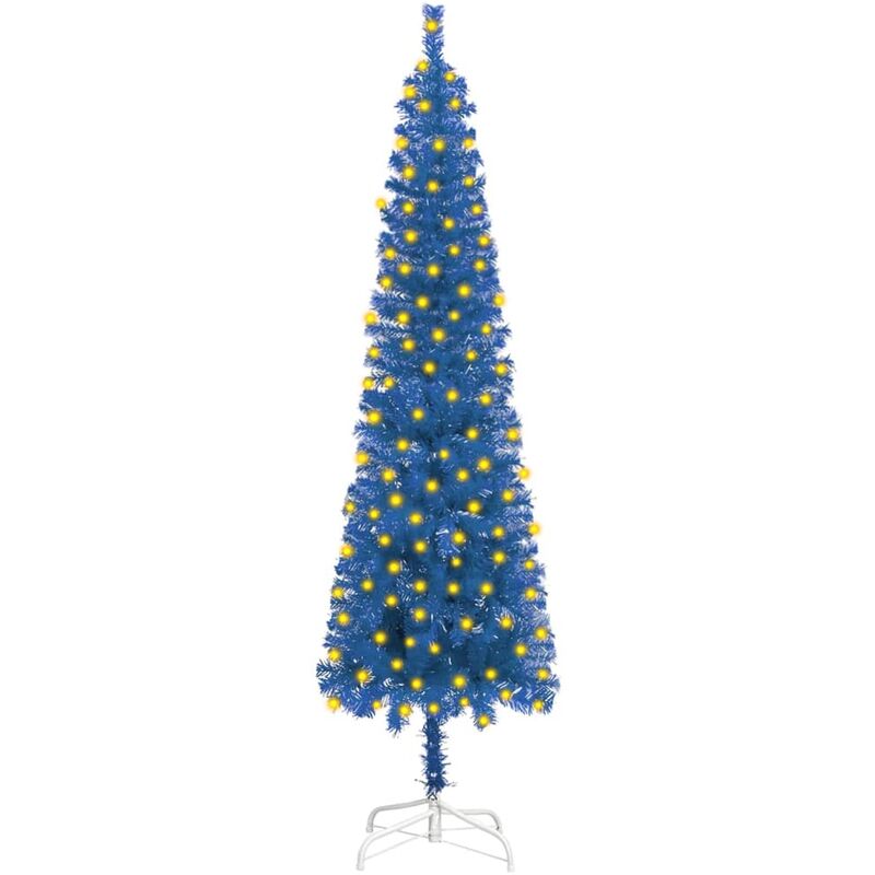 

YOUTHUP Árbol de Navidad estrecho con LED azul 120 cm