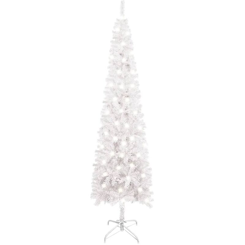 

YOUTHUP Árbol de Navidad estrecho con LED blanco 150 cm
