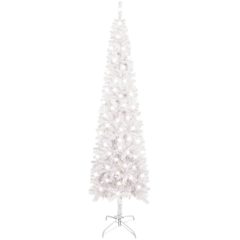 

YOUTHUP Árbol de Navidad estrecho con LED blanco 210 cm