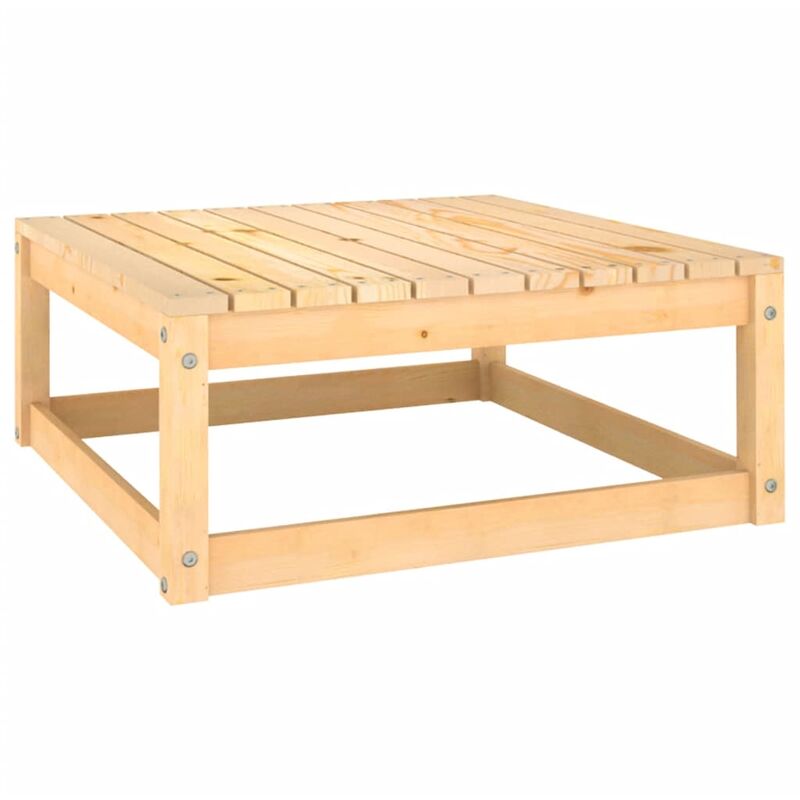

Reposapiés de jardín madera maciza de pino 70x70x30 cm - Marrón - Youthup