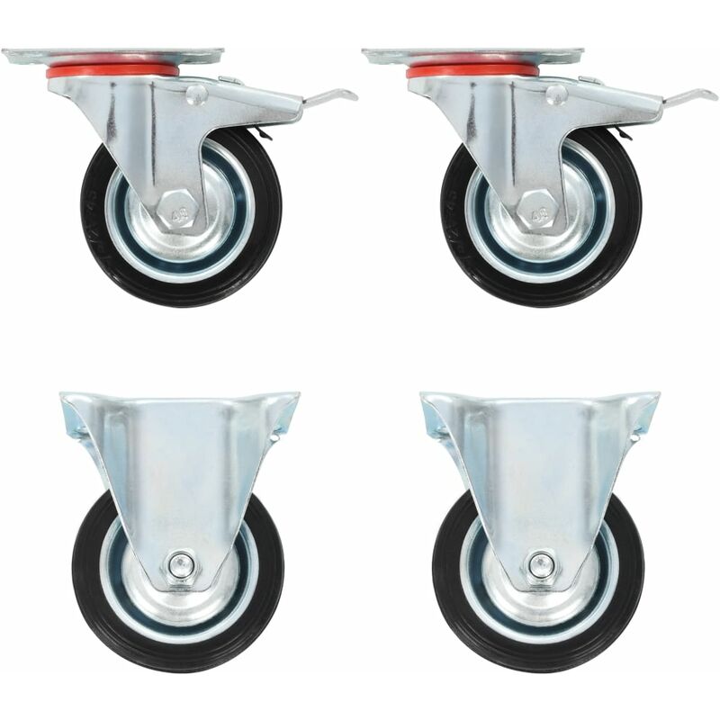 

Ruedas de transporte 4 unidades 75 mm - Youthup