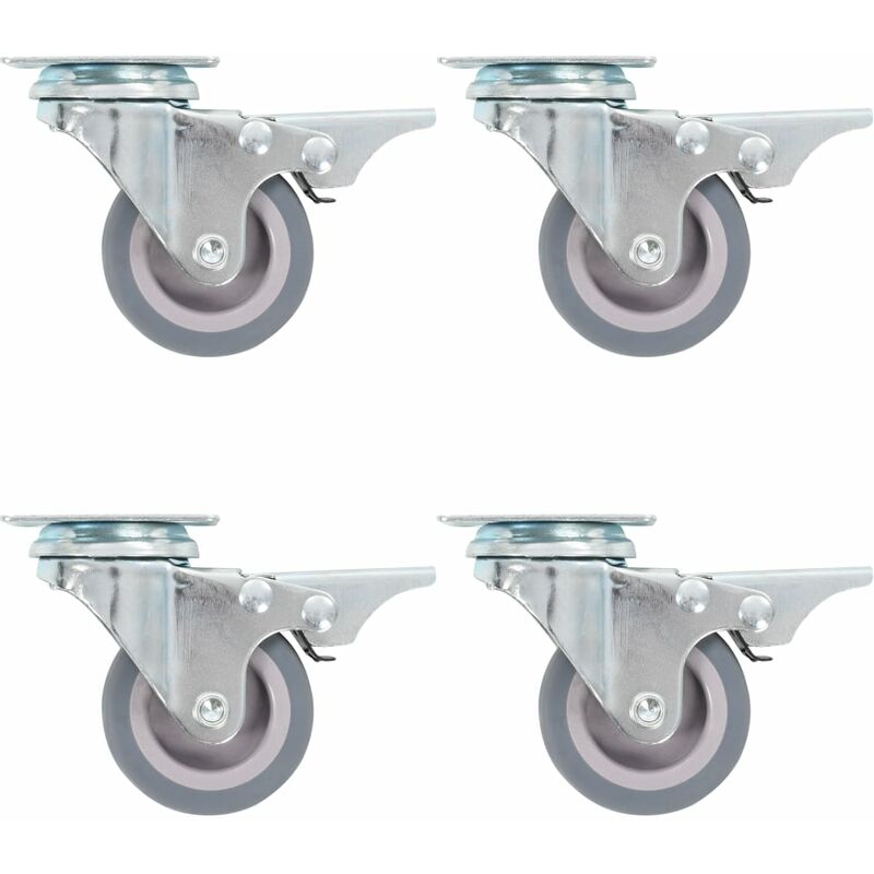 

Ruedas giratorias con frenos dobles 4 unidades 50 mm - Youthup