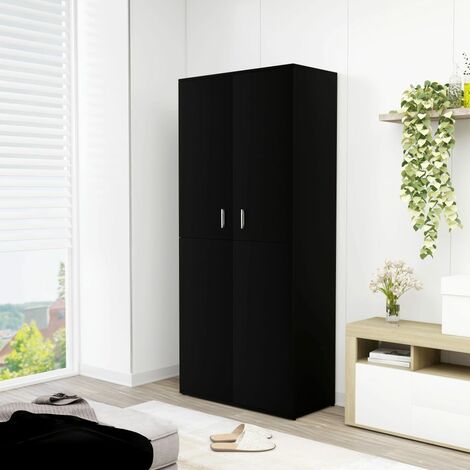 YOUTHUP Scarpiera Nera 80x39x178 cm in Truciolato - Nero