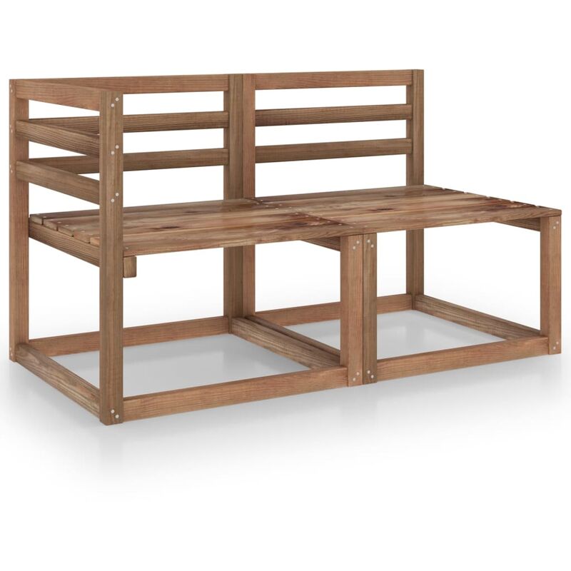 

Set de muebles de jardín 2 pzas madera pino impregnada marrón - Marrón - Youthup