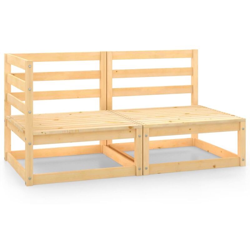 

Set de salón de jardín de 2 piezas madera maciza de pino - Marrón - Youthup