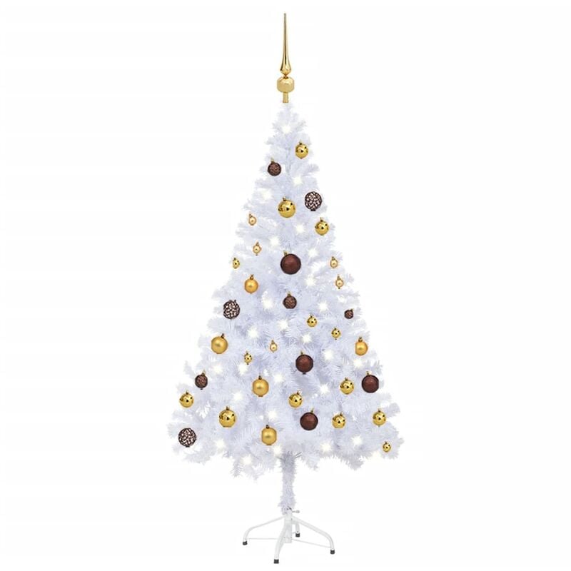 

Set medio árbol de Navidad artificial LED bola 230 ramas 120cm - Youthup